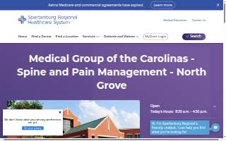 Medical Group of the Carolinas - Spine and Pain Management - North Grove website