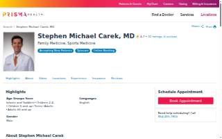 Stephen Michael Carek, MD website