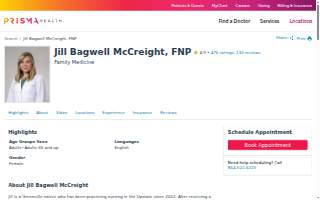 Jill Bagwell McCreight, FNP website