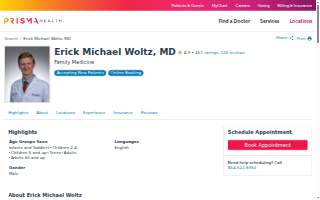 Erick Michael Woltz, MD website