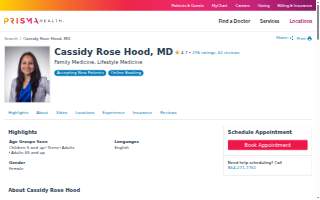 Cassidy Rose Hood, MD website