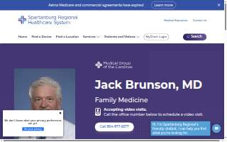 Jack W. Brunson, MD website