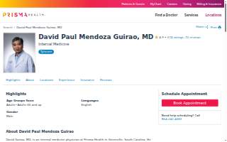 David Paul Mendoza Guirao, MD website