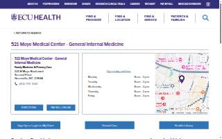 ECU Physicians - Internal Medicine website