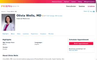Olivia Wells, MD website