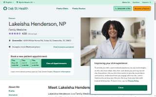 Lakeisha Henderson, NP website
