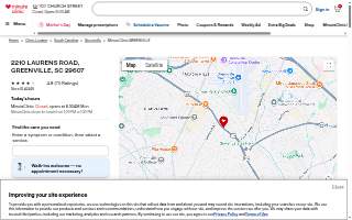 MinuteClinic at CVS of Greenville website