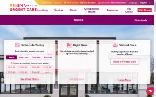 Prisma Health Urgent Care - Cherrydale website