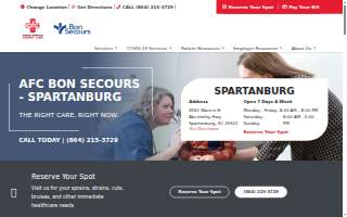 AFC Urgent Care Bon Secours - Spartanburg website