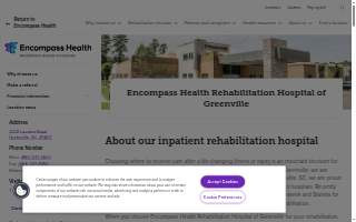 Encompass Health Rehabilitation Hospital of Greenville website