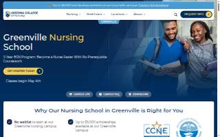 Arizona College of Nursing - Greenville website