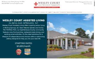 Wesley Court Assisted Living Community website