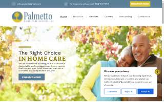 Palmetto Home Care Upstate website