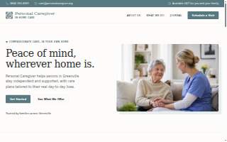 Personal Caregiver website