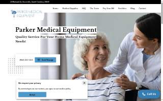 Parker Medical Equipment Greenville Location website