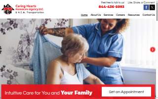 Caring Hearts Homecare Agency website