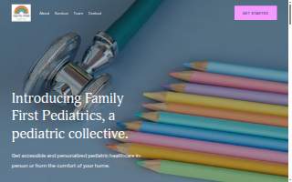 Family First Pediatrics website