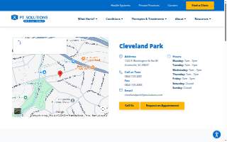 PT Solutions of Cleveland Park website
