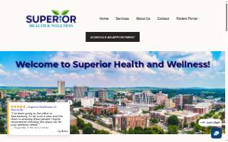 Superior Health and Wellness website