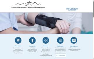 Foothills Orthopaedics and Sports Medicine Center website
