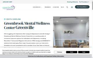 Greenbrook Mental Wellness Centers of Greenville website