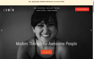 Lumin: Modern Therapy & Career Coaching website