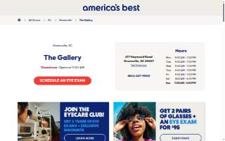 America's Best Contacts & Eyeglasses of Greenville website