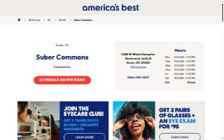 America's Best Contacts & Eyeglasses of Greer website