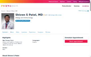 Shiven S Patel, MD website