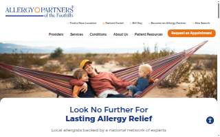 Allergy Partners of The Foothills website