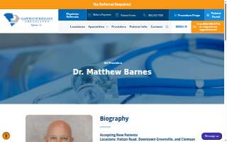 Matthew Barnes, MD website