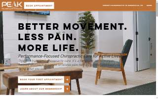 Peak Recovery and Performance website