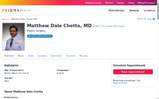 Matthew Dale Chetta, MD website