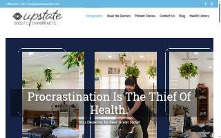 Upstate Specific Chiropractic website