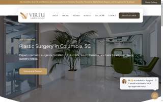 Virtu Cosmetic Surgery of Columbia website