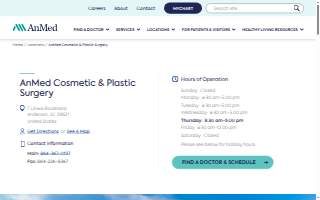 AnMed Cosmetic & Plastic Surgery website