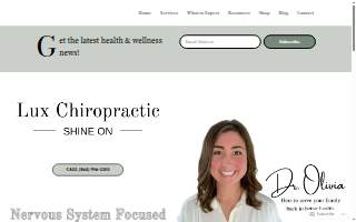 Lux Chiropractic - Dr. Olivia Tucker website