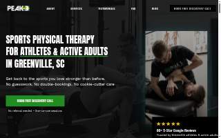 Peak 3 Sports Physical Therapy website
