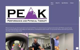 Peak Performance and Physical Therapy website