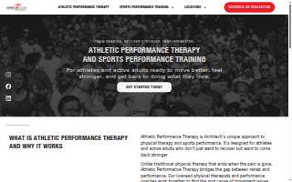 Architech Sports and Physical Therapy Greenville website