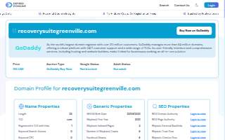 The Recovery Suite website