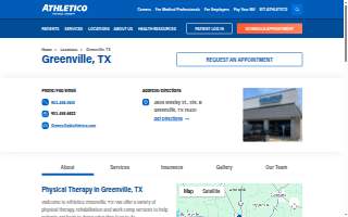 Athletico Physical Therapy - Greenville website