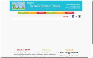 Greenville Bilingual Therapy website
