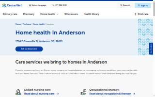 CenterWell Home Health of Anderson website