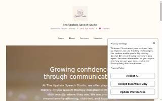 The Upstate Speech Studio website
