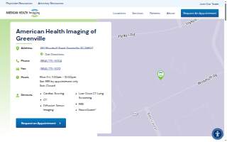 American Health Imaging Summerville of Greenville website