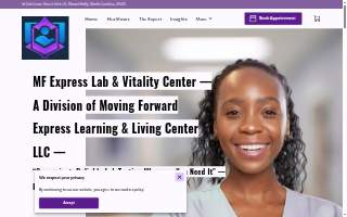 Mf Express Lab and Vitality Center website