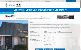 Cross Precision Measurement - Accredited Calibration Lab Greenville website