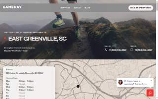 Gameday Men's Health East Greenville ED and TRT Clinic website