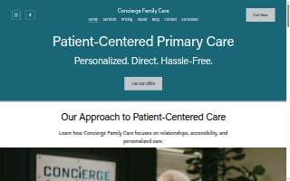 Concierge Family Care website